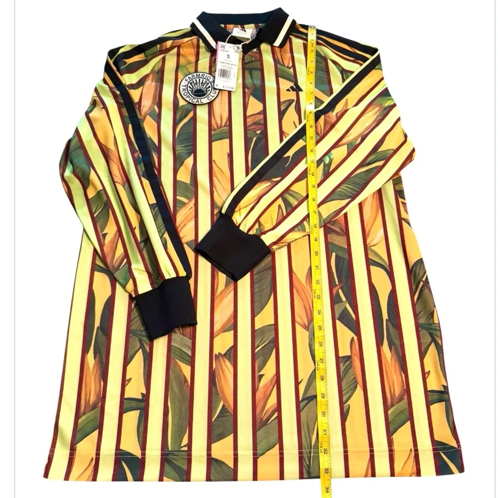 Adidas x FARM Rio Tropical Print Jersey Sporty Dress JD6284 Size Small NWT - Picture 13 of 17